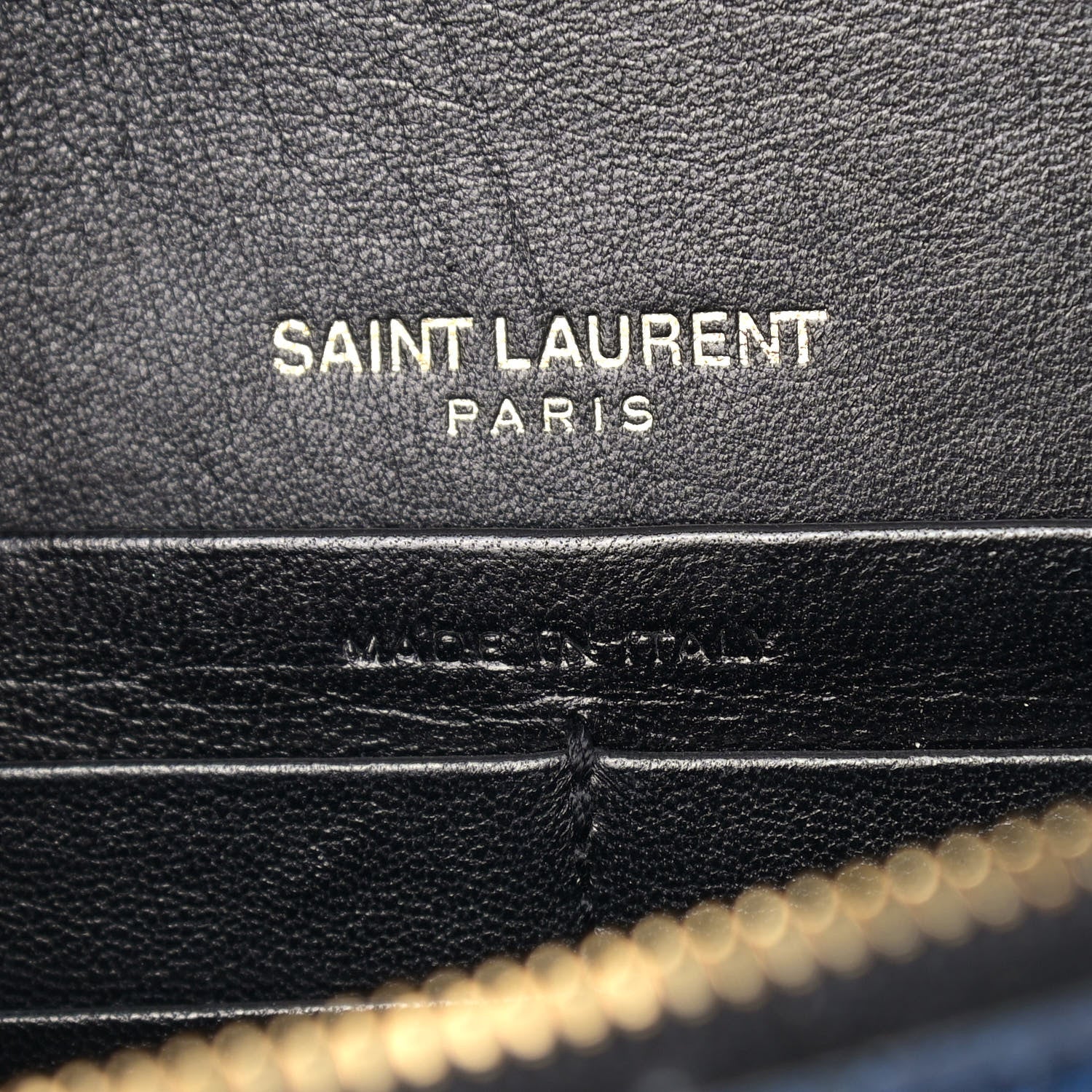 Saint Laurent Glitter Classic Monogram Kate Tassel Chain Wallet Cobalt 6 of 11