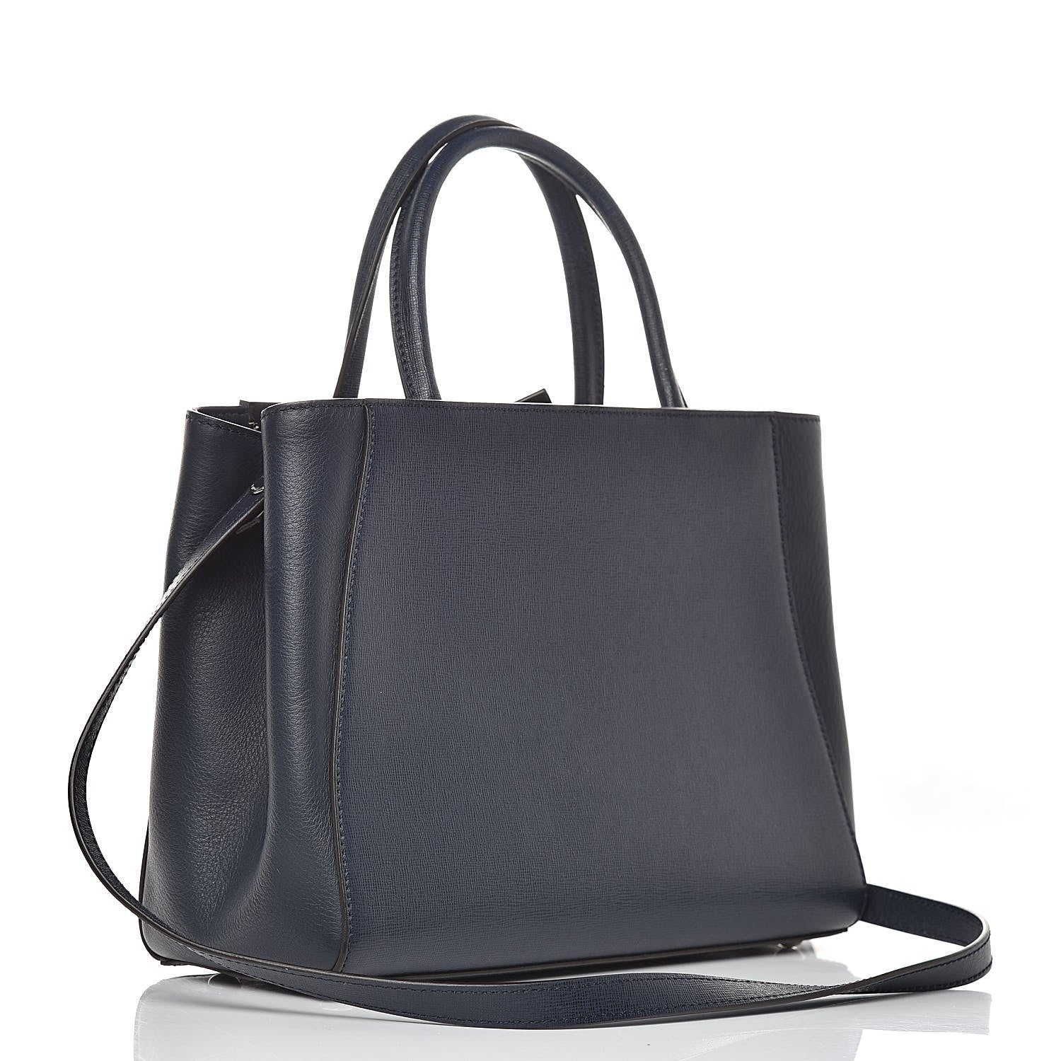Fendi Vitello Elite Petite 2Jours Tote Lavagna 3 of 13