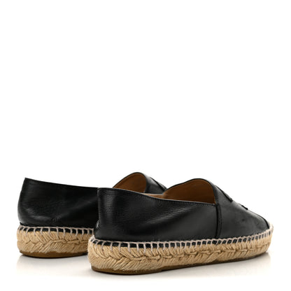 Chanel Lambskin CC Espadrilles 36 Black 5 of 10