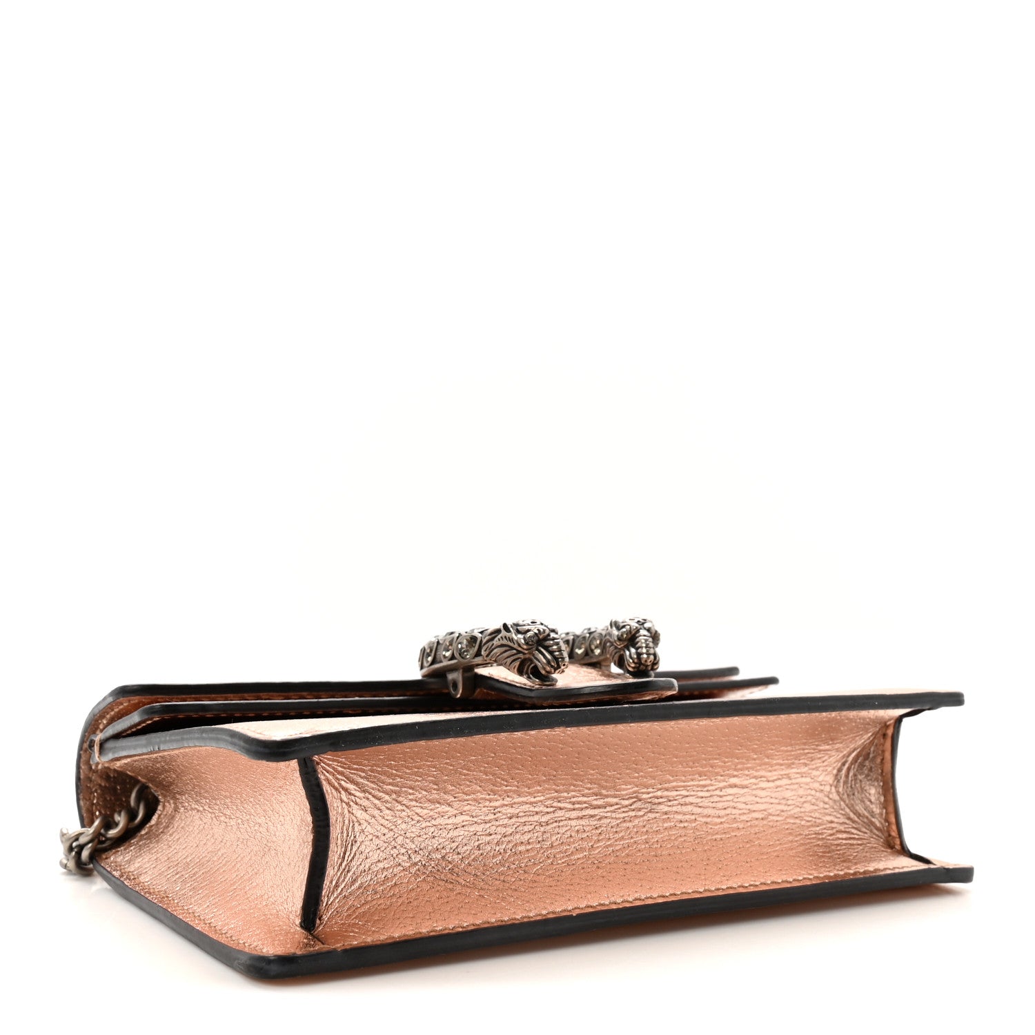 Gucci Metallic Calfskin Super Mini Dionysus Shoulder Bag Rose Gold 4 of 9