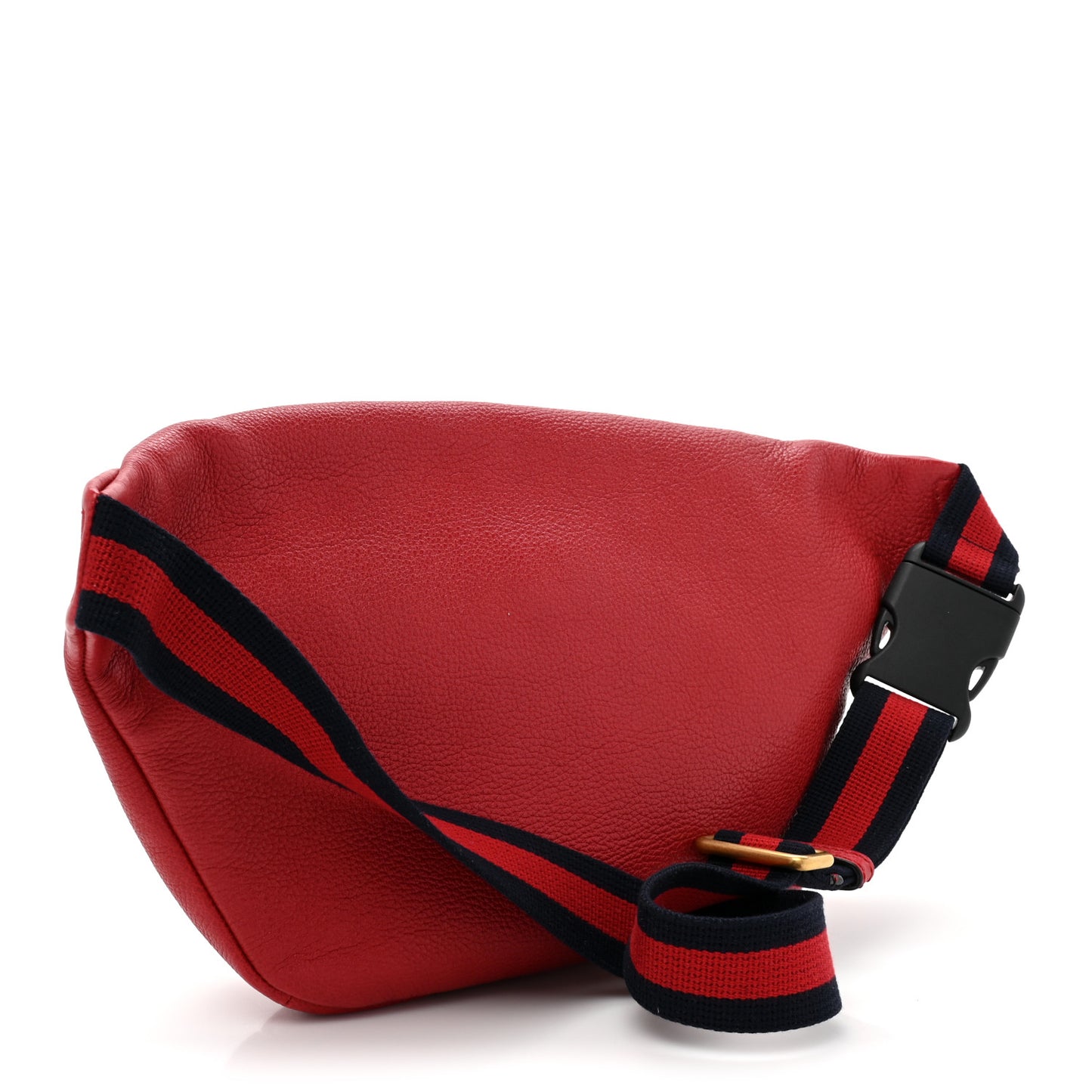 Grained Calfskin Logo Belt Bag Hibiscus Red