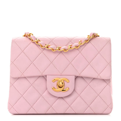 Chanel Lambskin Quilted Mini Square Flap Bag Light Pink 1 of 12