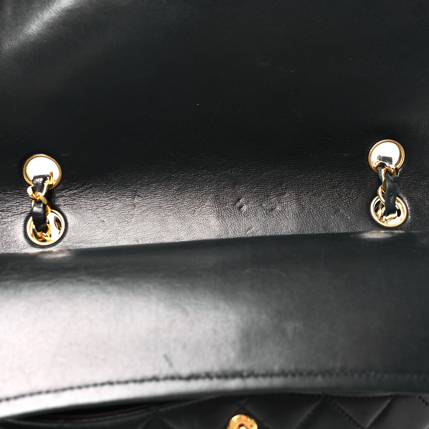 Chanel Lambskin Quilted Medium Double Flap Black 12 of 12