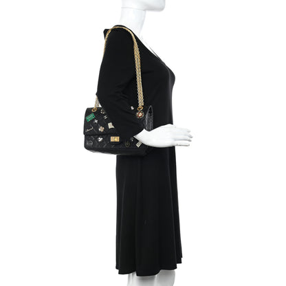 Chanel Aged Calfskin Lucky Charms 2.55 Reissue 225 Flap Black 2 of 11