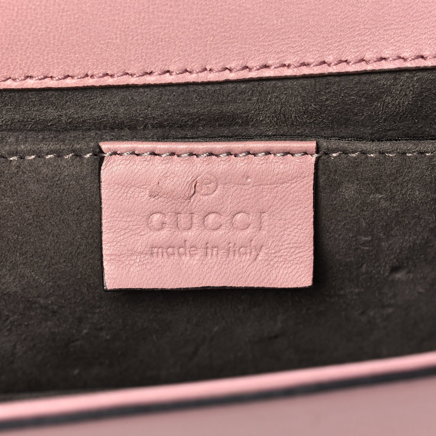 Gucci Nappa Crystal Triangles Clutch Rose Baby Candy Rame 10 of 14