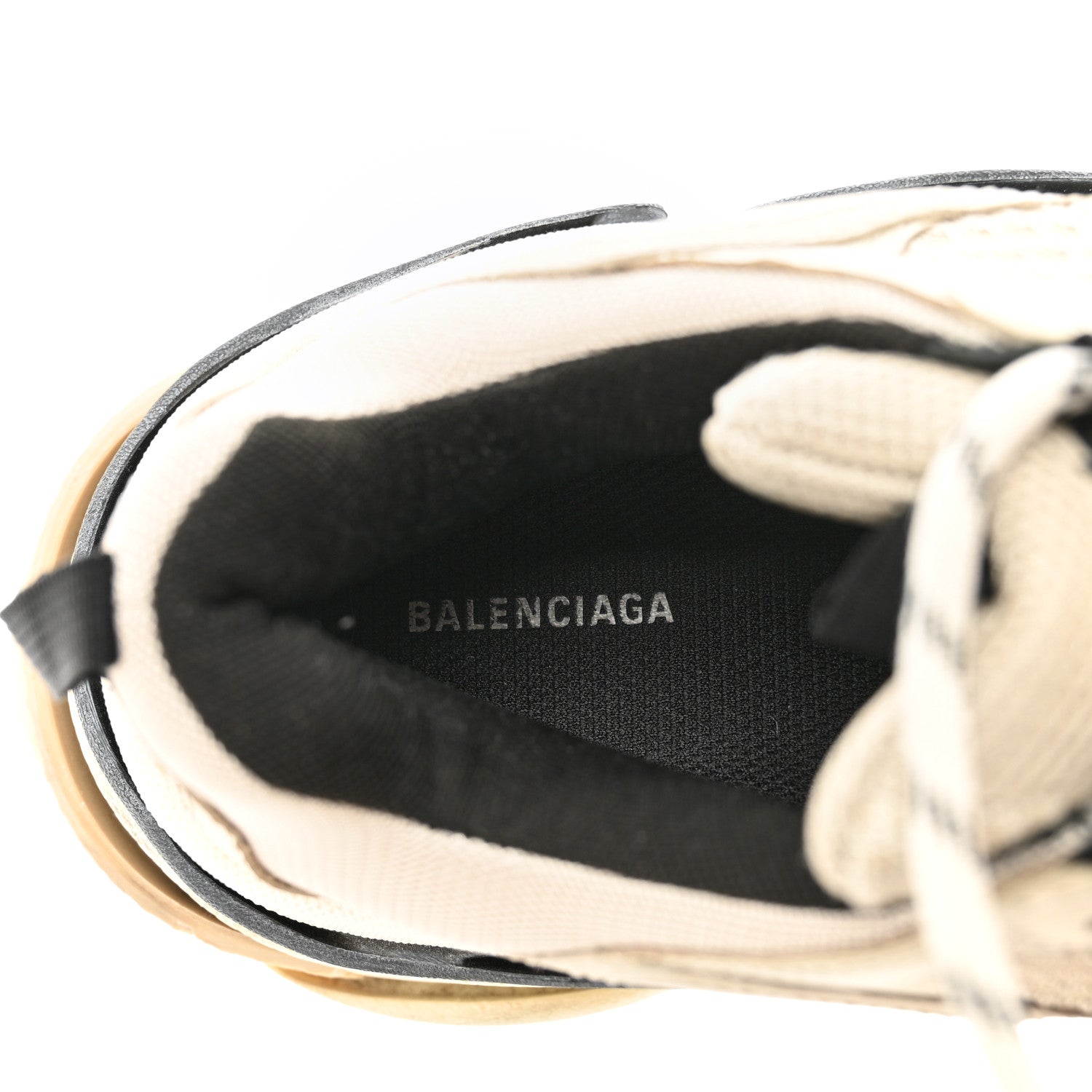 Balenciaga Fabric Mesh Womens Triple S Sneakers 40 Beige Black 6 of 7