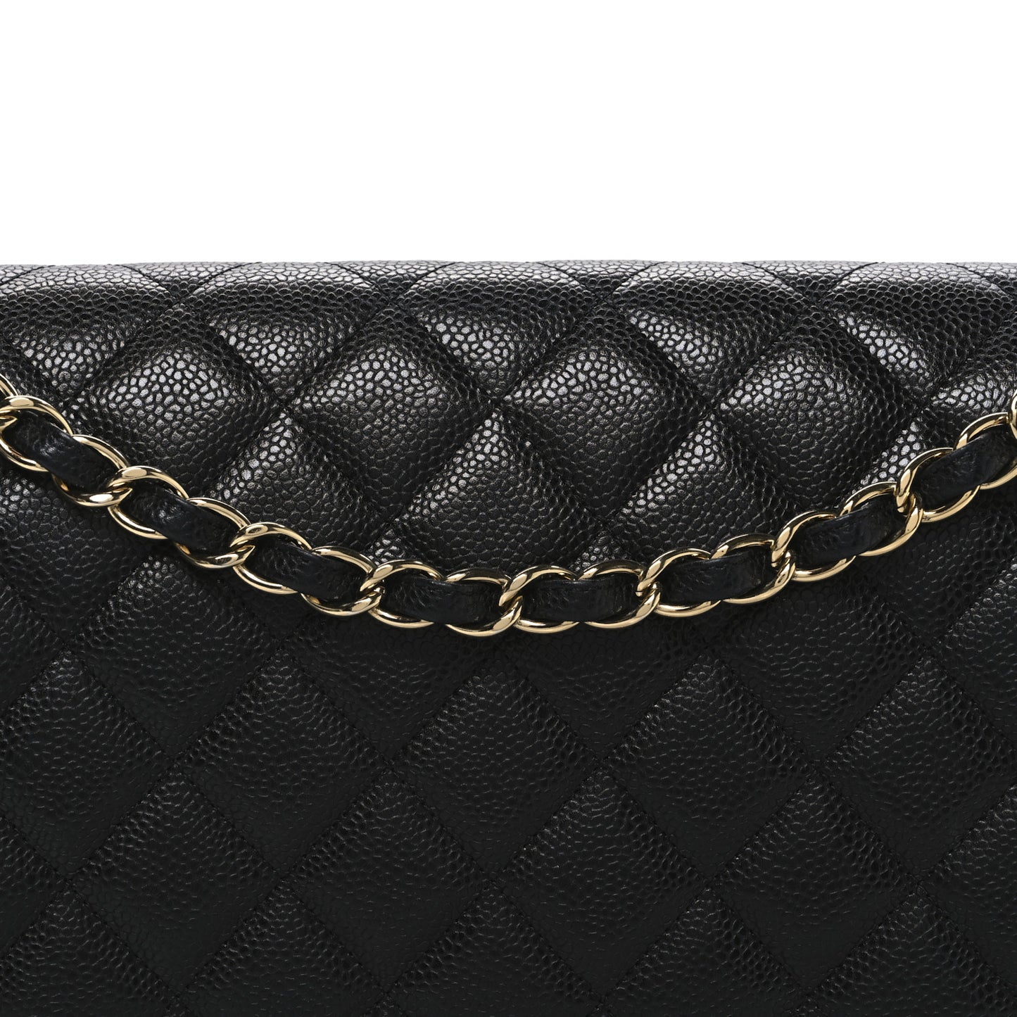 Caviar Quilted Maxi Double Flap Black