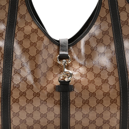 Gucci Crystal Monogram Dollar Calfskin Medium Joy Shoulder Bag Beige Ebony Testa Di Moro 8 of 10