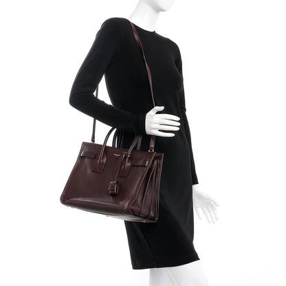 Saint Laurent Calfskin Small Sac De Jour Amarena 2 of 14