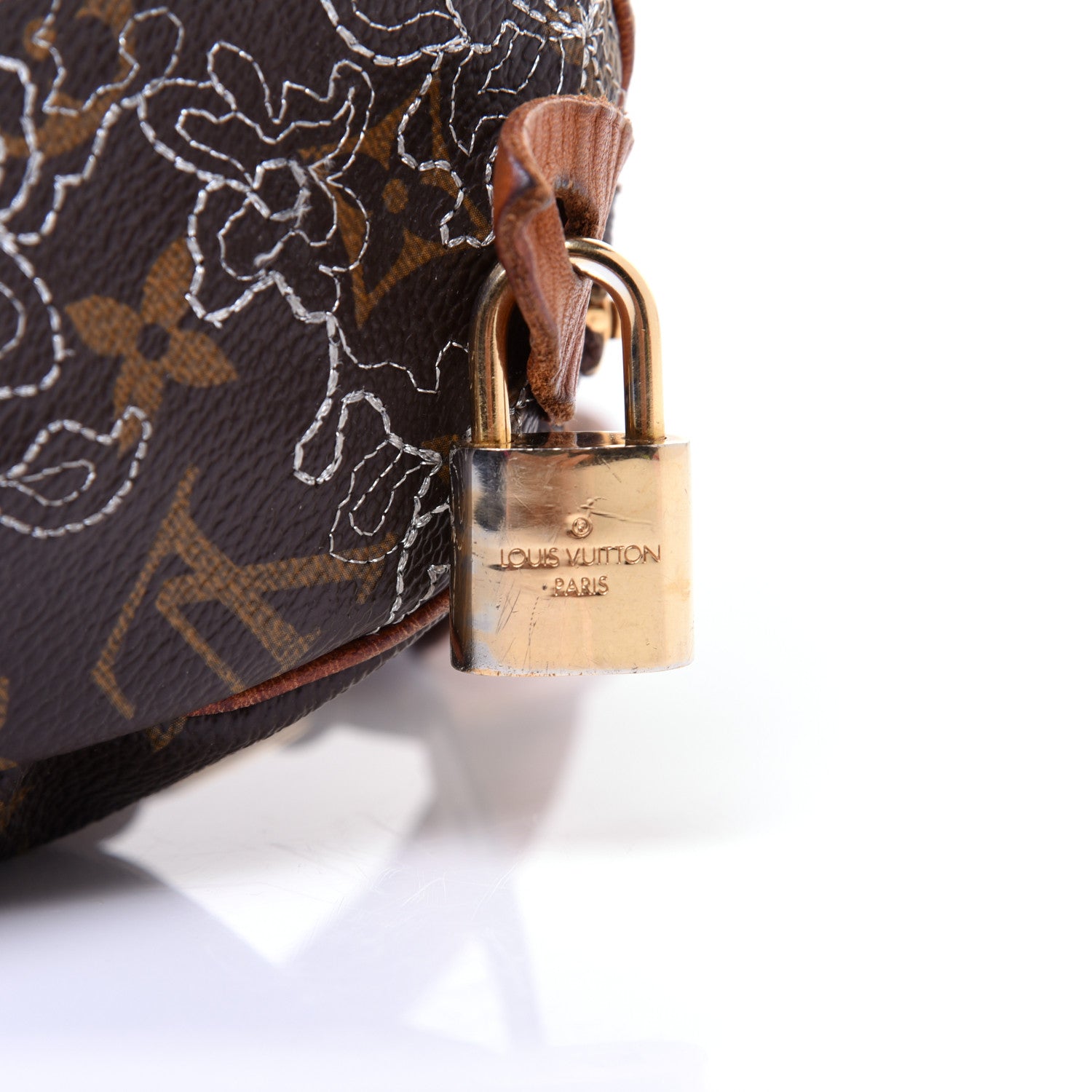 Louis Vuitton Monogram Dentelle Speedy 30 Silver 15 of 17