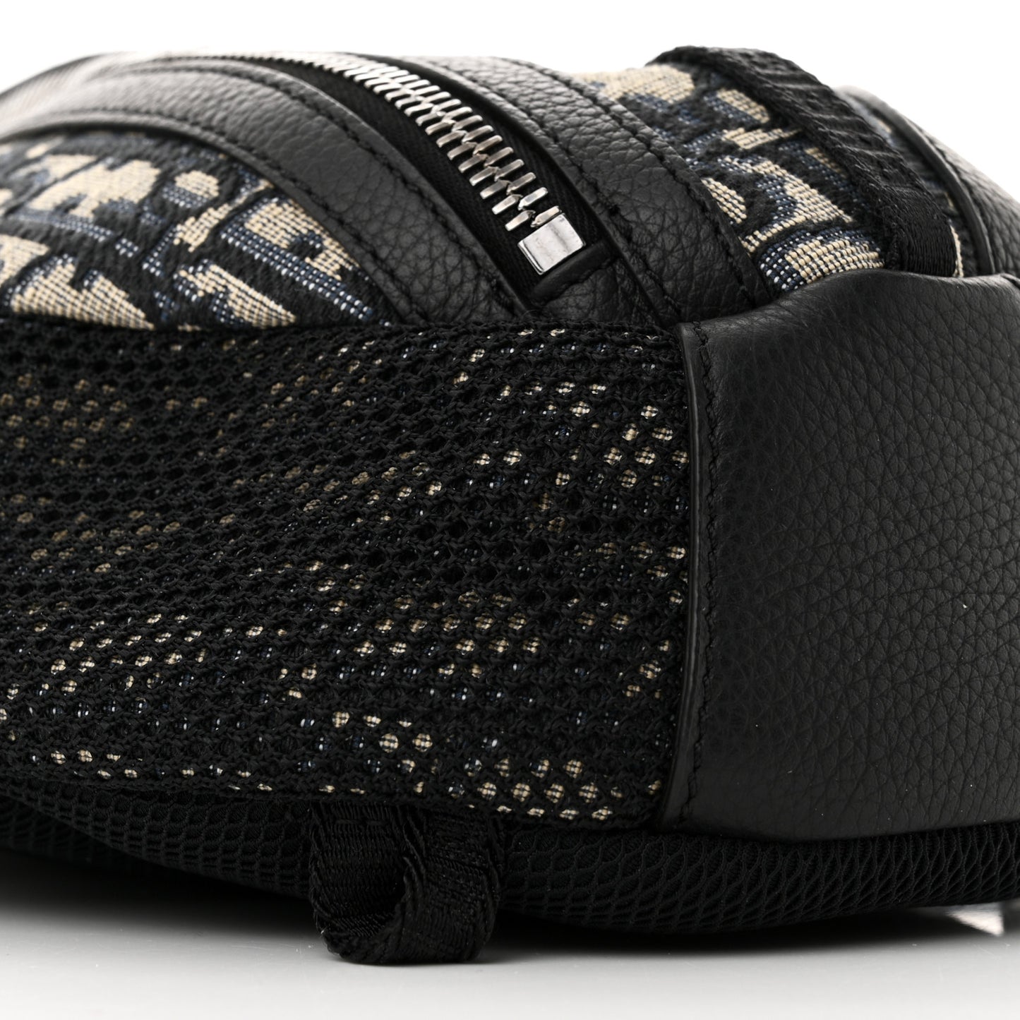 Grained Calfskin Oblique Scarab Sling Bag Blue Black