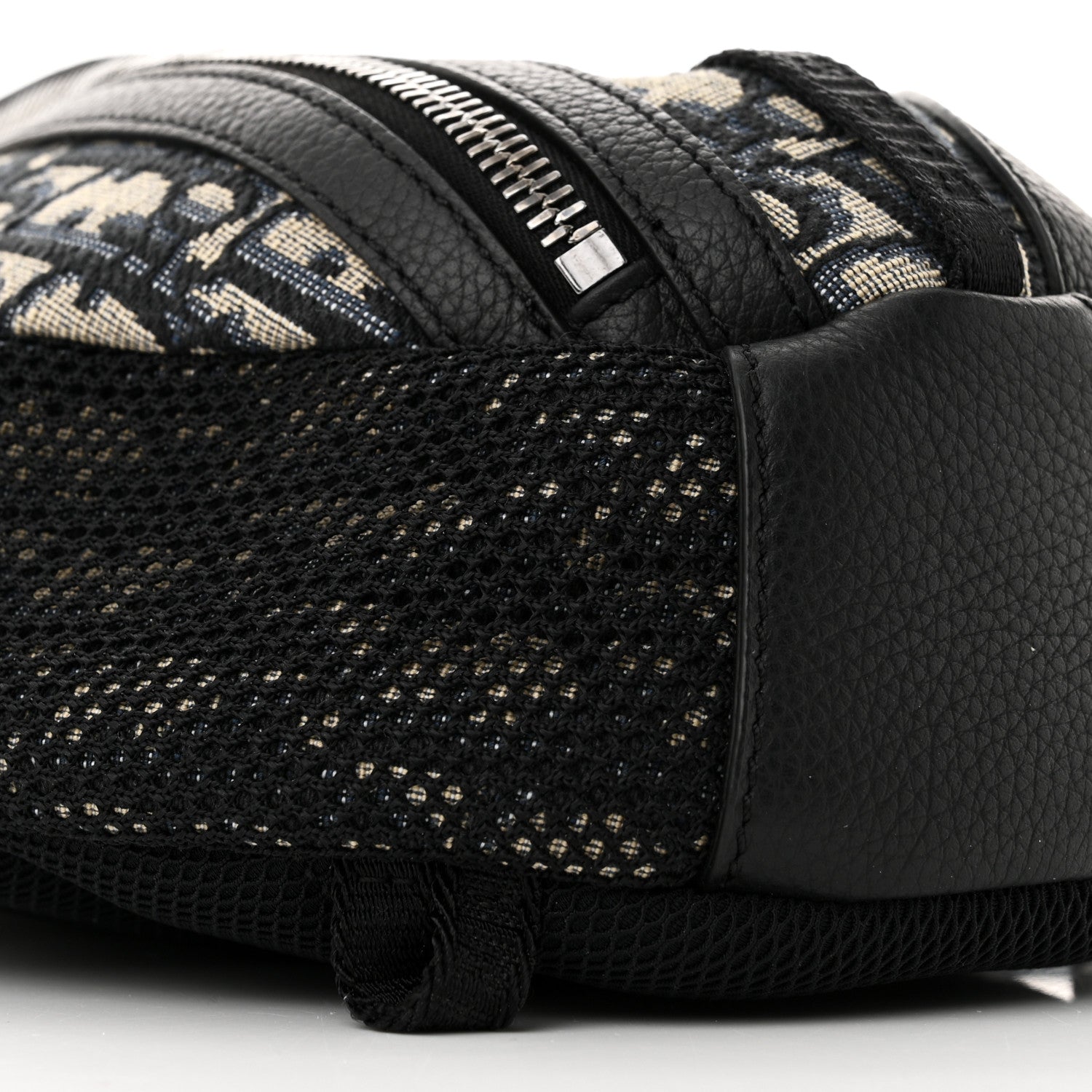 Christian Dior Grained Calfskin Oblique Scarab Sling Bag Blue Black 8 of 9