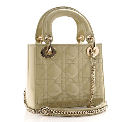 Christian Dior Patent Cannage Mini Lady Dior Sage Green 3 of 10