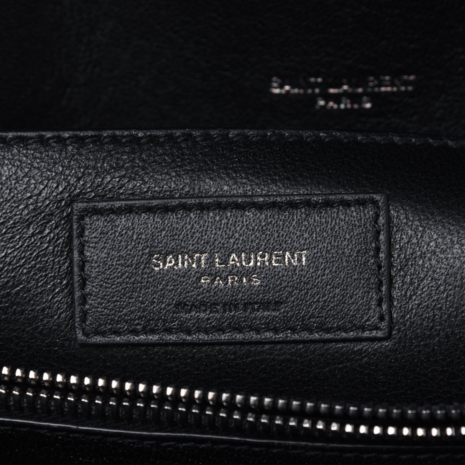 Saint Laurent Sheepskin Matelasse Chevron Monogram Large College Satchel Black 6 of 16