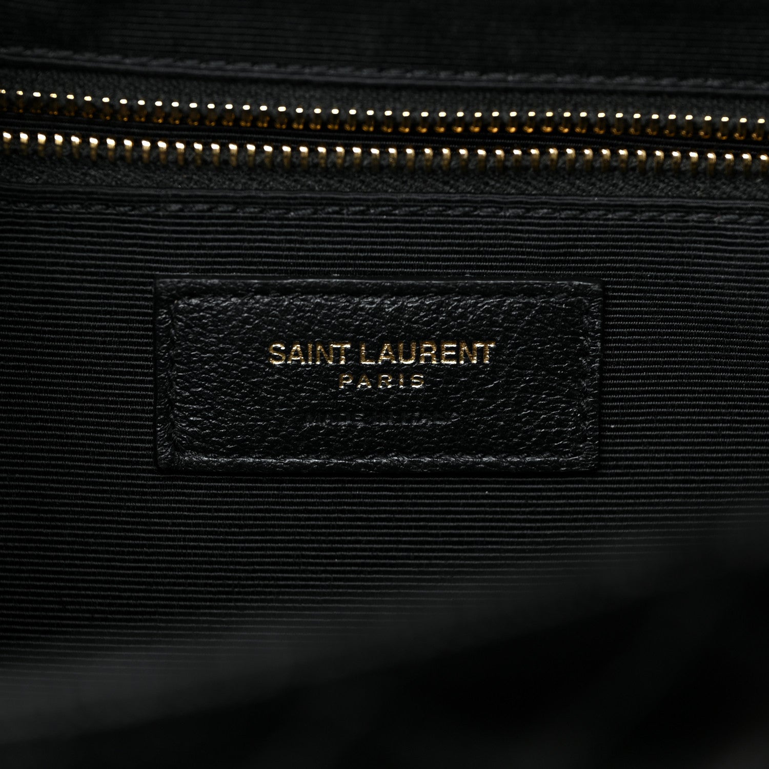 Saint Laurent Grain De Poudre Textured Mixed Matelasse Large Triquilt Monogram Satchel Black 6 of 10