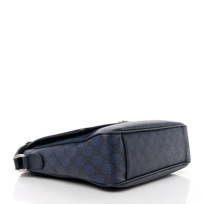 Gucci Tender GG Supreme Monogram Textured Dollar Calfskin Ophidia Messenger Bag Dark Blue 4 of 10