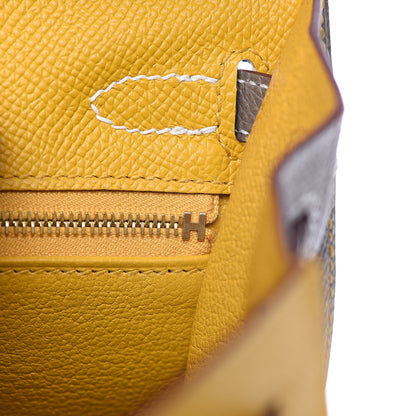 Hermes Epsom Horseshoe Kelly Sellier 25 Jaune Ambre Etoupe 19 of 34
