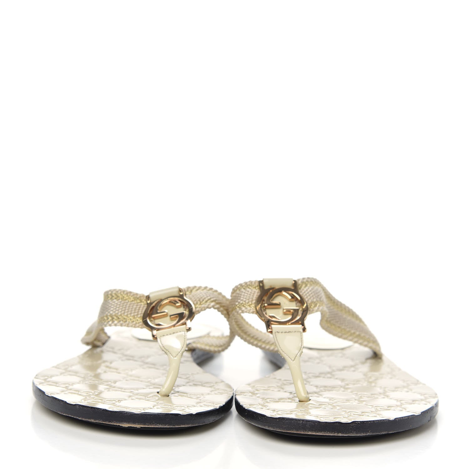 Gucci Web Thong Sandals 39 Beige 2 of 8