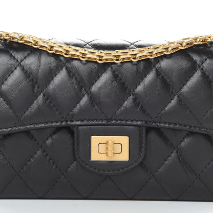 Chanel Aged Calfskin Quilted 2.55 Reissue Clutch With Chain Black 9 of 14