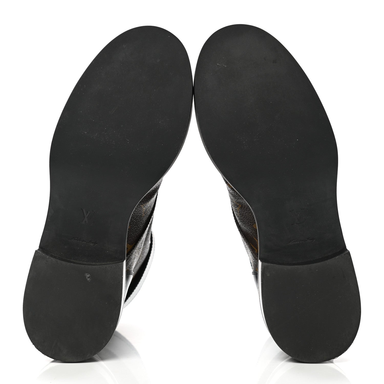 Louis Vuitton Calfskin Monogram Wonderland Flat Ranger Boots 37.5 Black 5 of 8