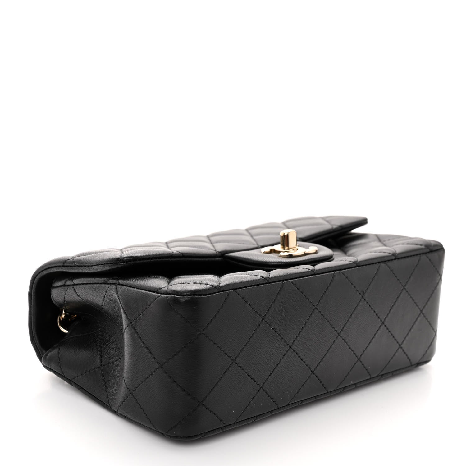 Chanel Lambskin Quilted Mini Rectangular Flap Black 5 of 11