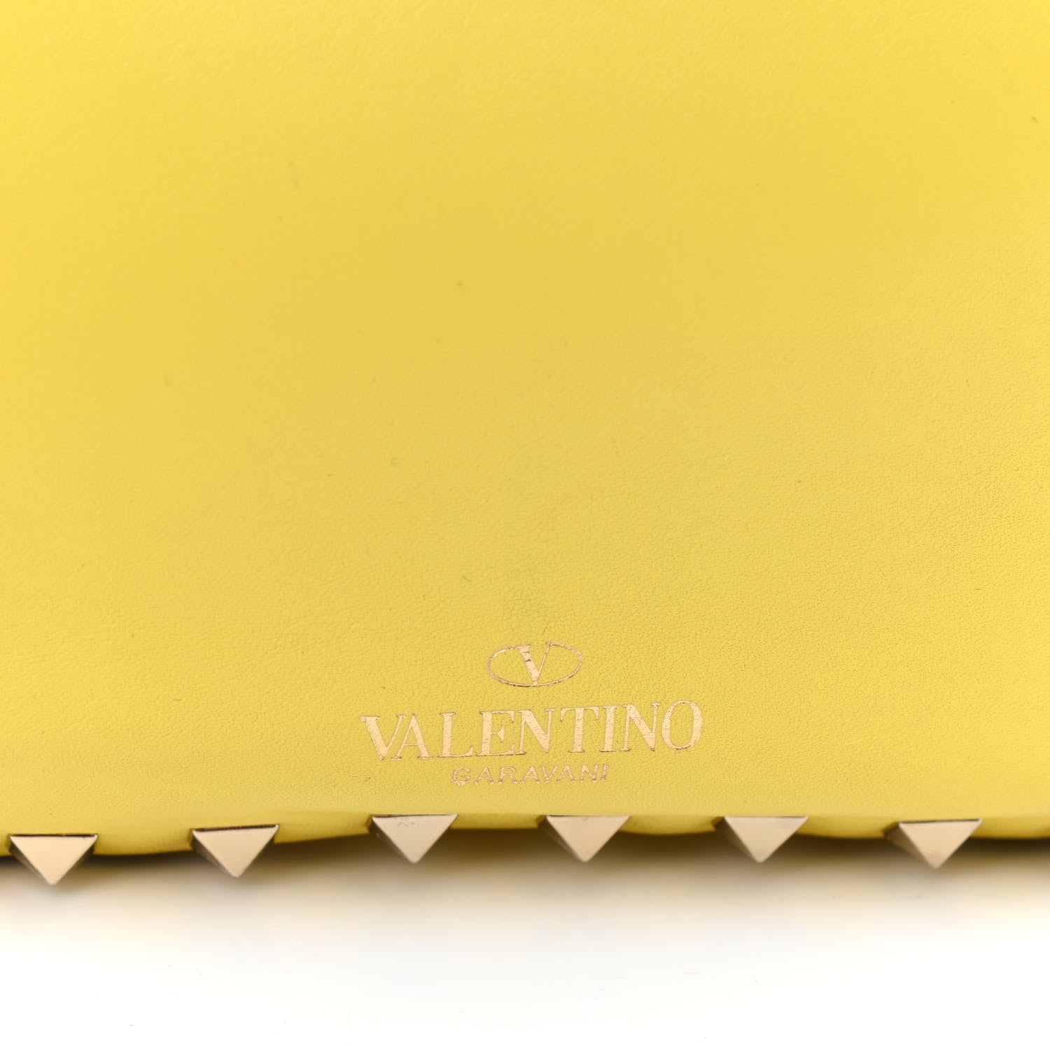 Valentino Garavani Vitello Mini Rockstud Tote Water Yellow 9 of 13