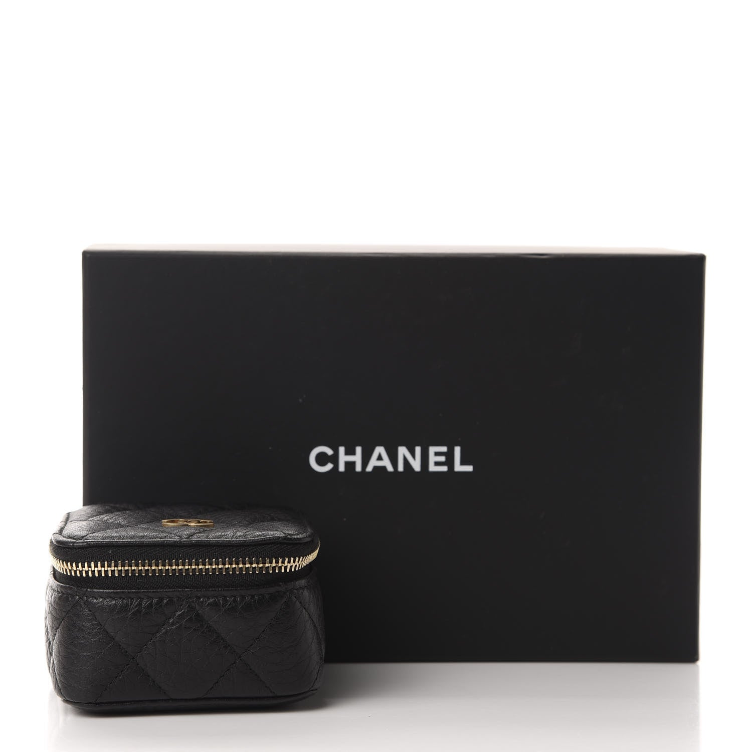 Chanel Calfskin Quilted Jewelry Travel Case Black 9 of 9
