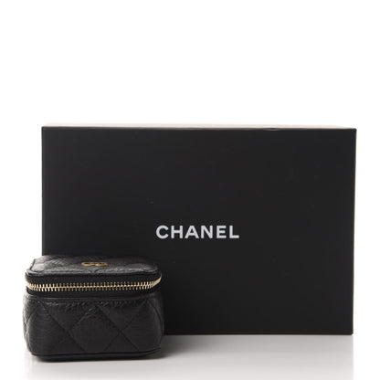 Chanel Calfskin Quilted Jewelry Travel Case Black 9 of 9