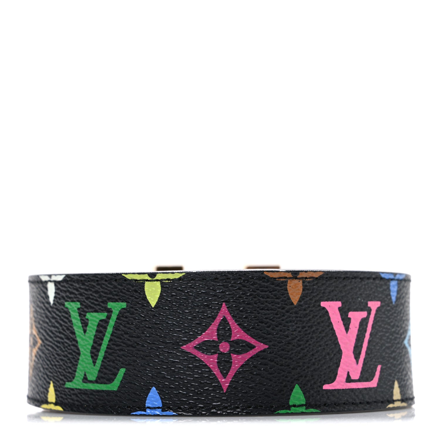 Louis Vuitton Monogram Multicolor Studded LV Initiales Belt 90 36 Black 2 of 8