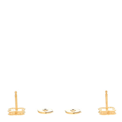 Van Cleef & Arpels 18K Yellow Gold Mother of Pearl Sweet Alhambra Earrings 3 of 4