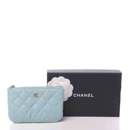 Chanel Caviar Quilted Small Cosmetic Case Light Blue 8 of 8