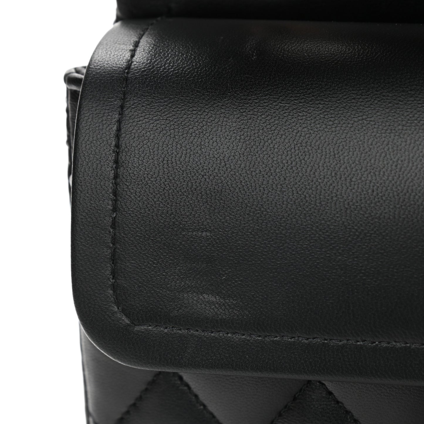 Lambskin Quilted Small Double Flap Black