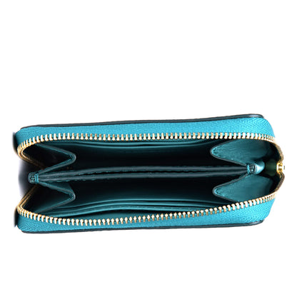 Burberry Patent London Compact Zip Around Wallet Aqua Green 4 of 10