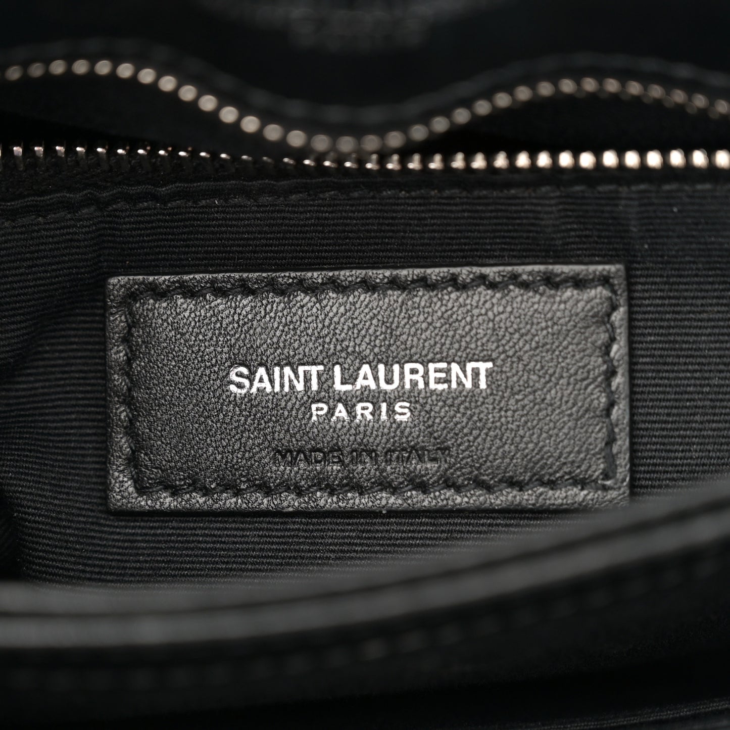 Calfskin Y Quilted Monogram Toy Loulou Crossbody Bag Black