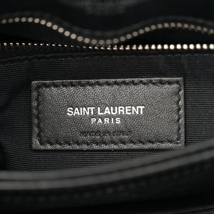 Saint Laurent Calfskin Y Quilted Monogram Toy Loulou Crossbody Bag Black 8 of 12
