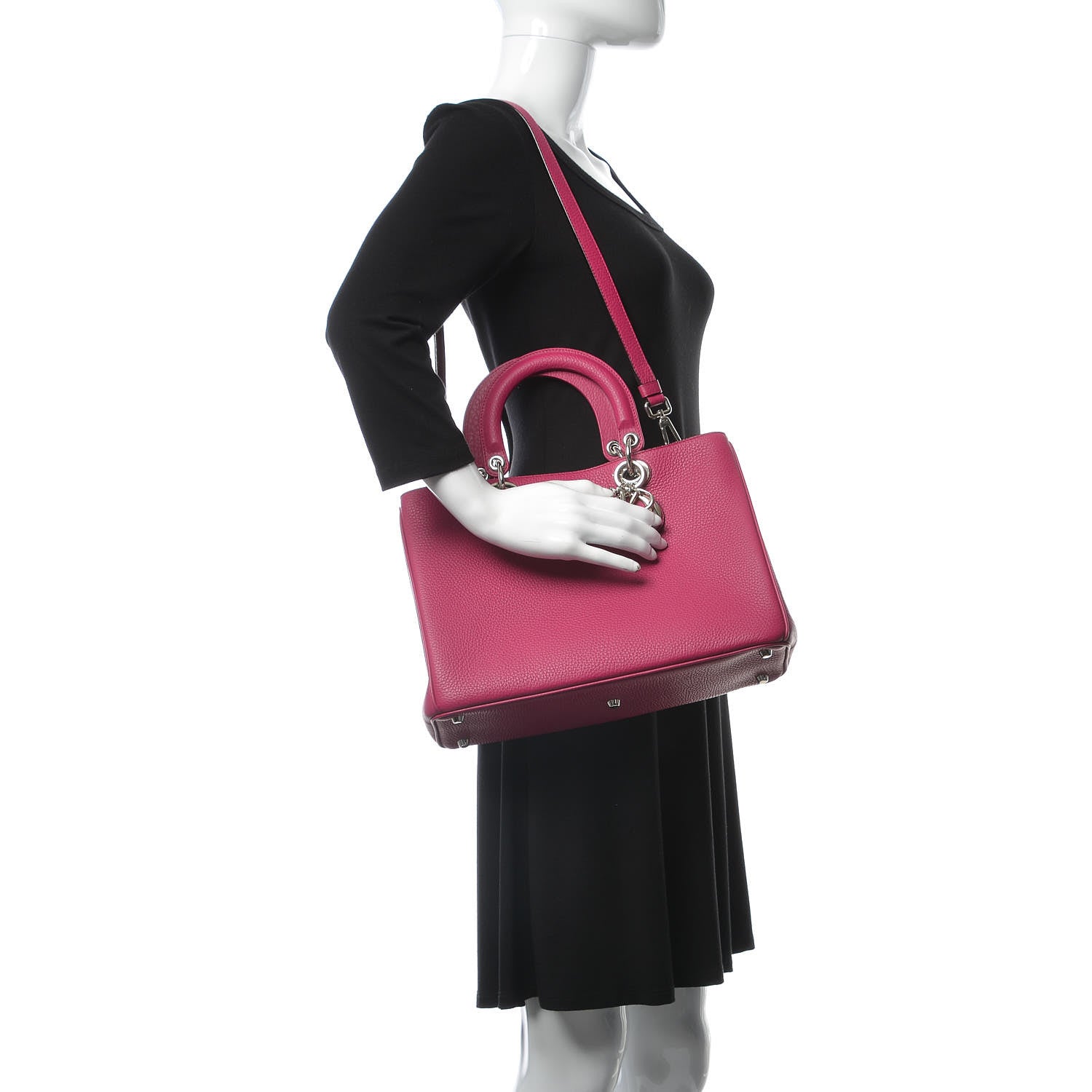 Christian Dior Calfskin Medium Diorissimo Bag Toxic Purple 2 of 12