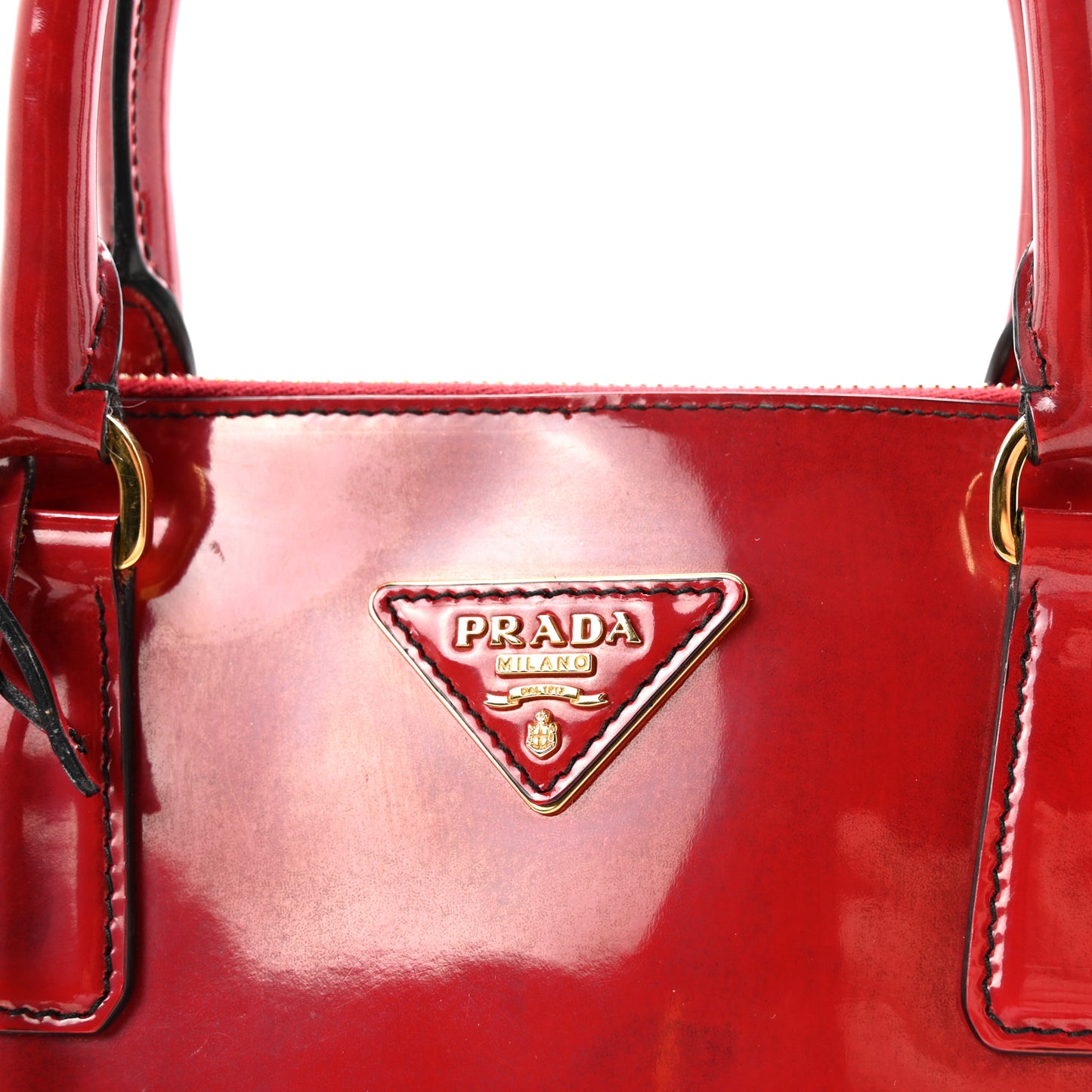 Spazzolato Medium Promenade Tote Scarlatto Fume