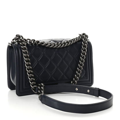 Chanel Lambskin Quilted Small Boy Flap Navy 2 of 9