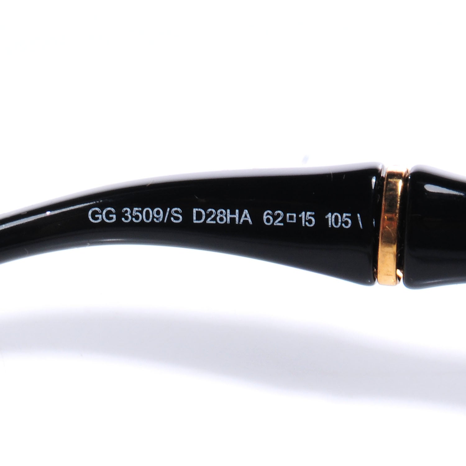 Gucci Oversized Oval Bamboo Sunglasses 3509/S Black 4 of 6