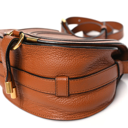 Chloe Grained Calfskin Small Marcie Saddle Bag Tan 11 of 12