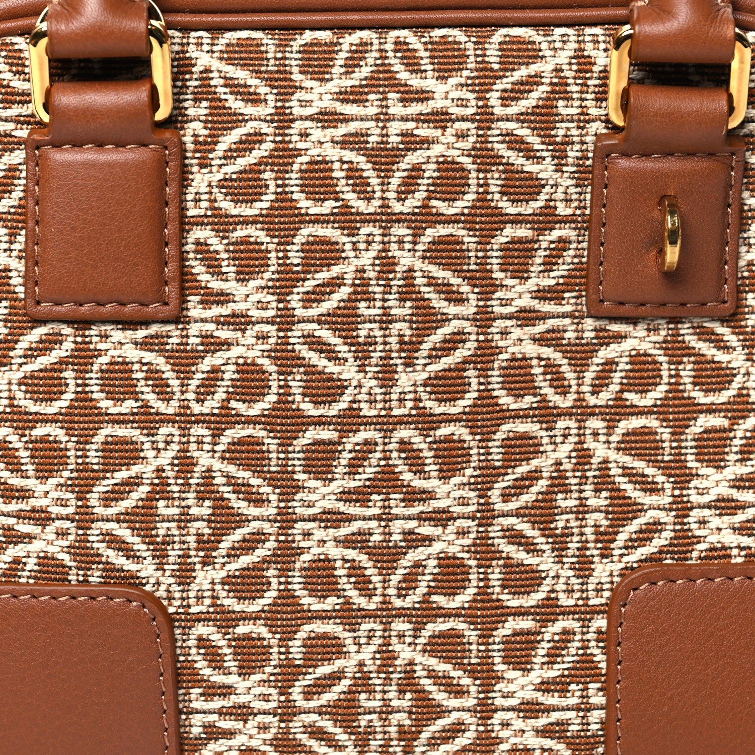 Loewe Jacquard Anagram Calfskin Mini Amazona 16 Square Bag Tan 7 of 9