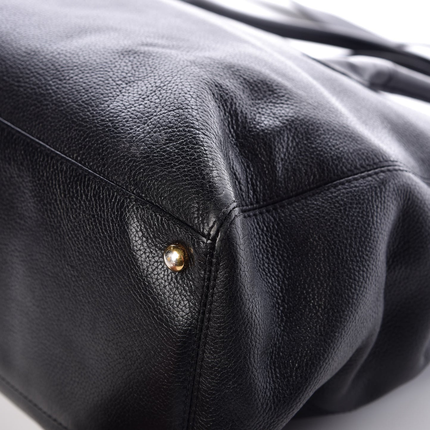 Calfskin Cerf Executive Shopper Tote Black