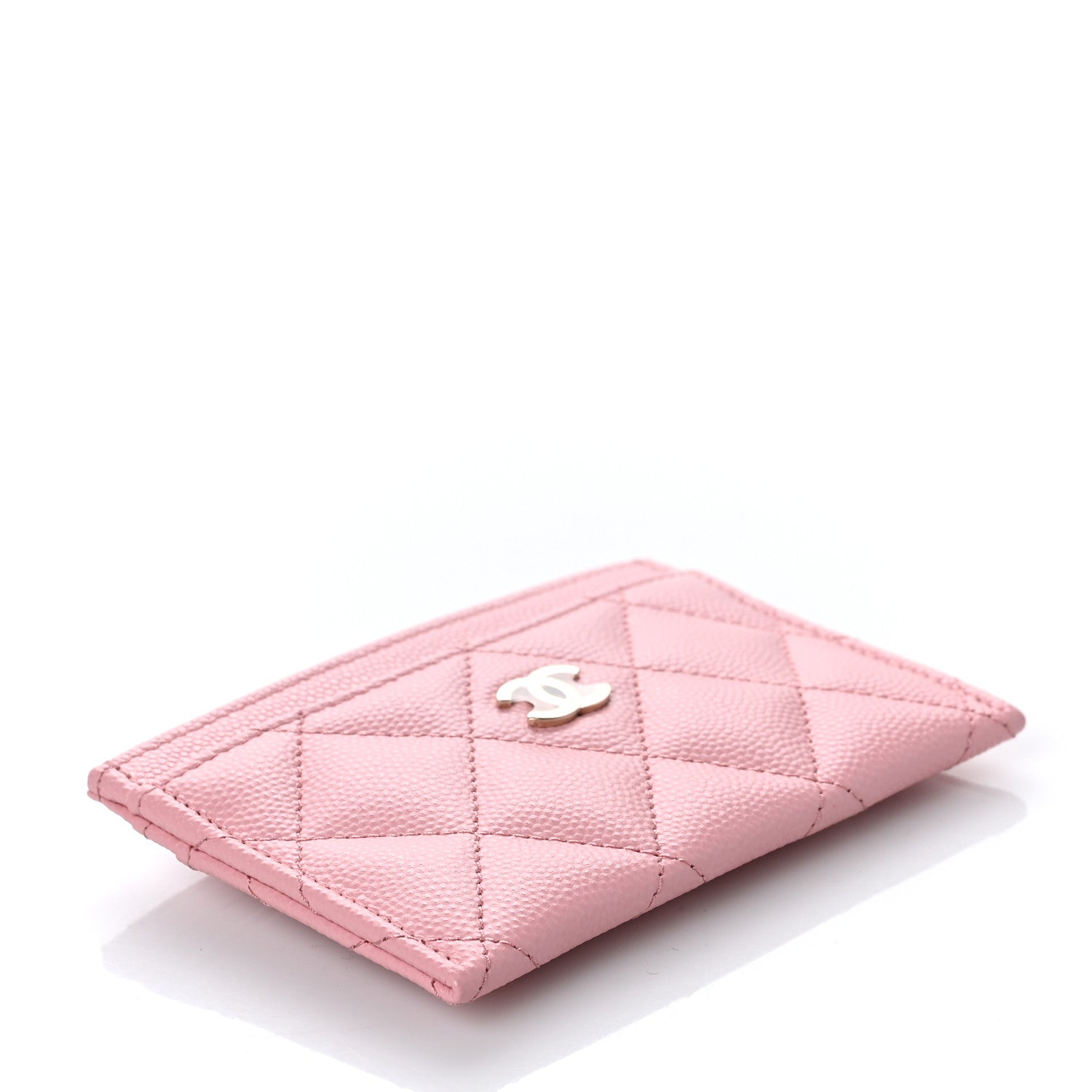Chanel Caviar Quilted Card Holder Pink 3 of 8
