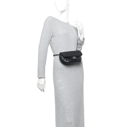 Chanel Calfskin Quilted CC Uniform Flap Belt Bag Black 2 of 10