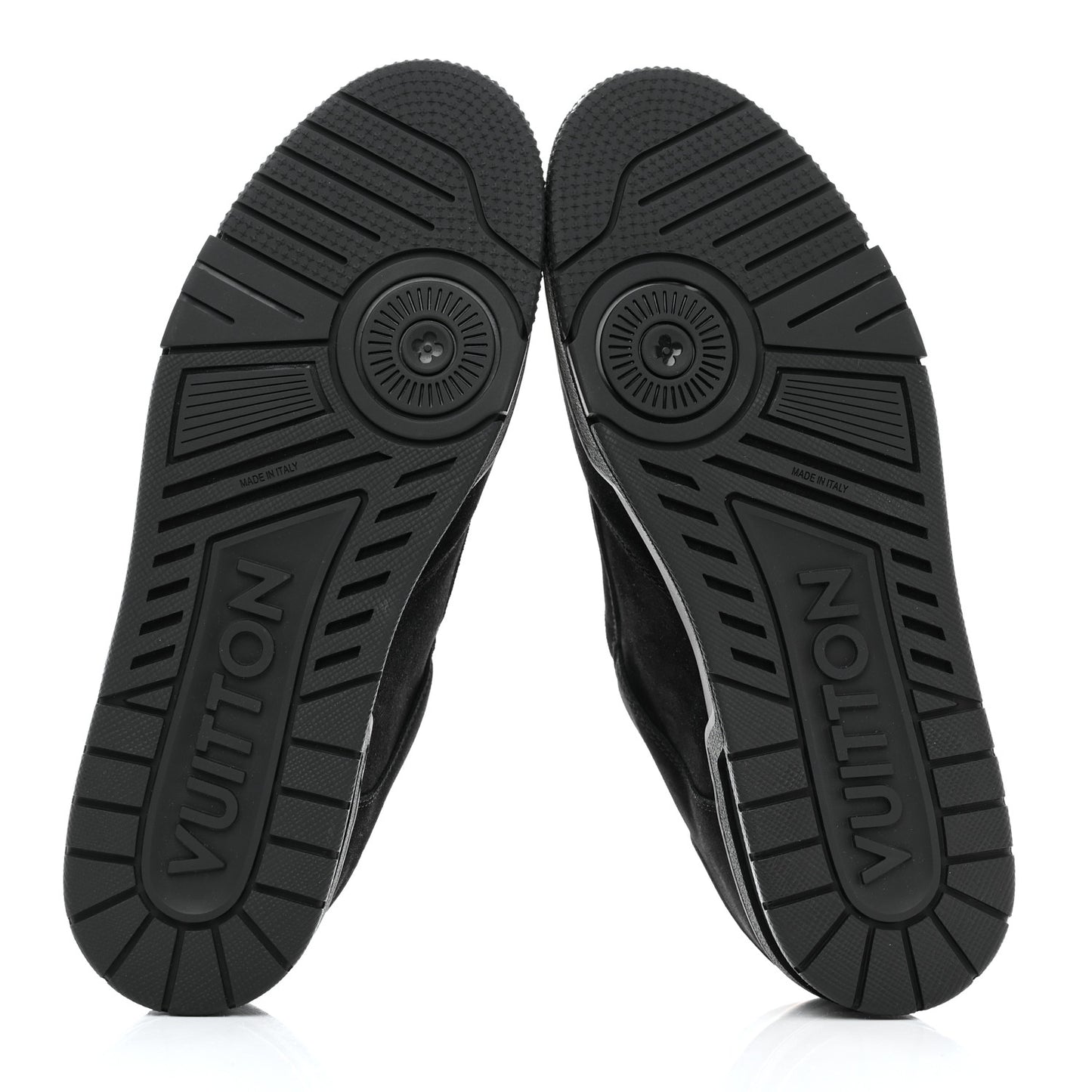 Suede Mens LV Trainer Sneakers 10 Black