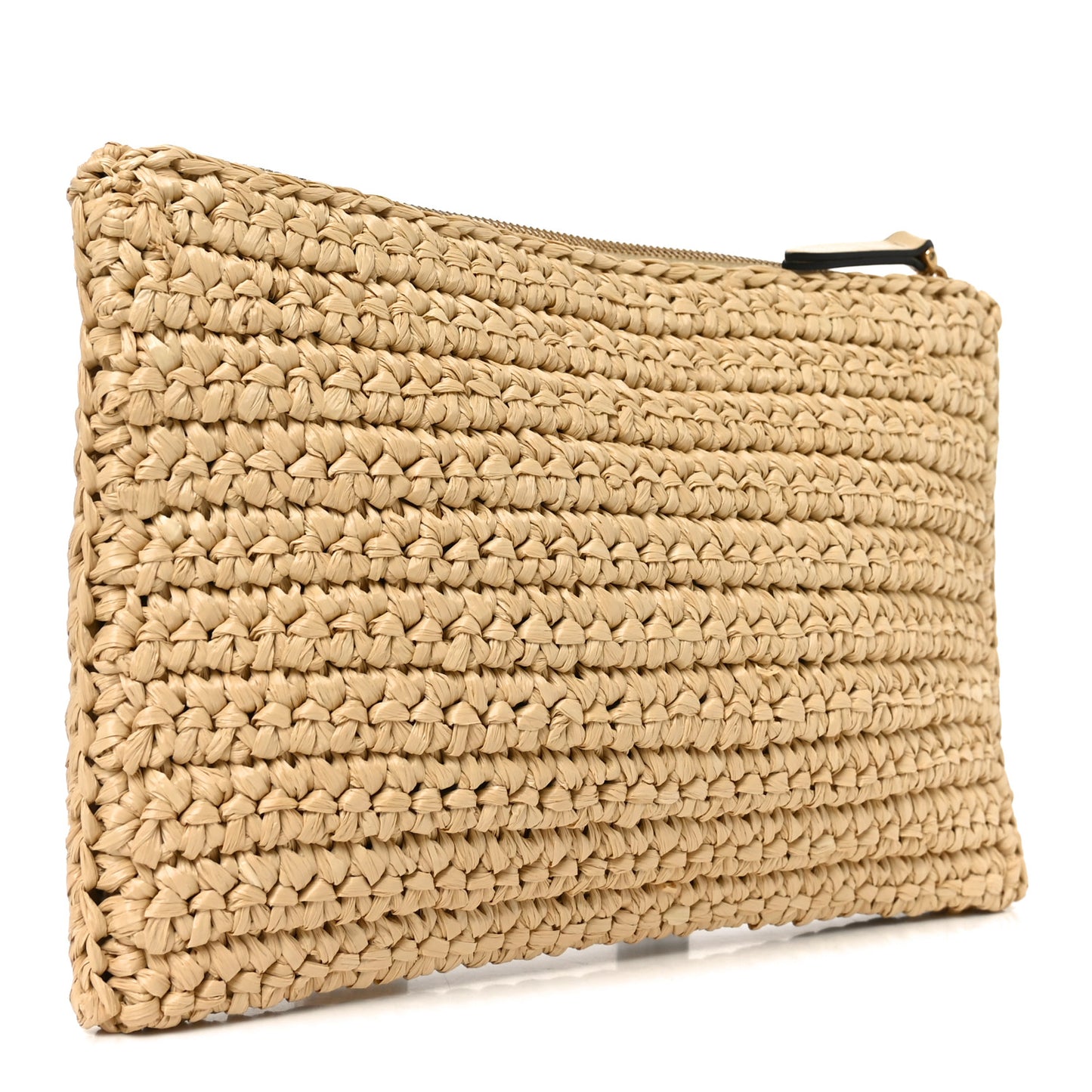 Raffia Viva Superstar Clutch Naturale Black