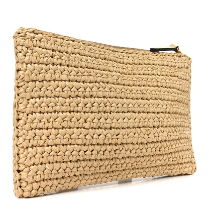 Valentino Garavani Raffia Viva Superstar Clutch Naturale Black 3 of 9