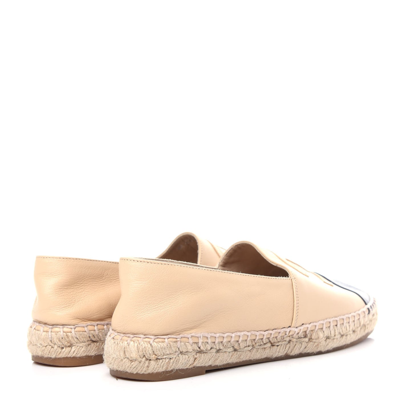 Lambskin CC Espadrilles 38 Beige Black