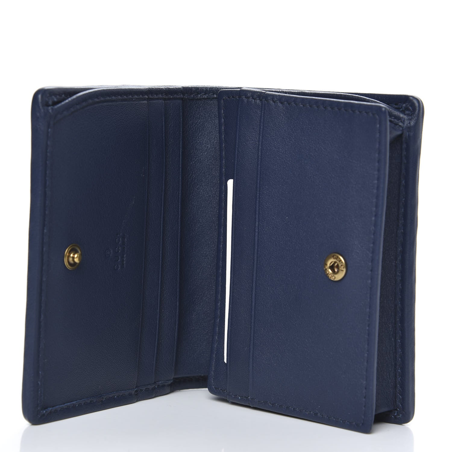 Gucci Canvas Flora Floral Trapuntata Zumi Card Case Wallet Great White Multicolor Blue Agata 5 of 8