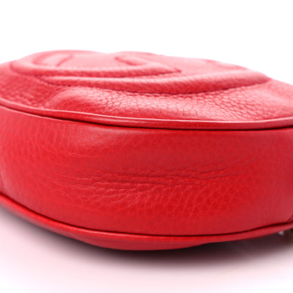 Gucci Pebbled Calfskin Mini Soho Chain Bag Tabasco Red 11 of 12